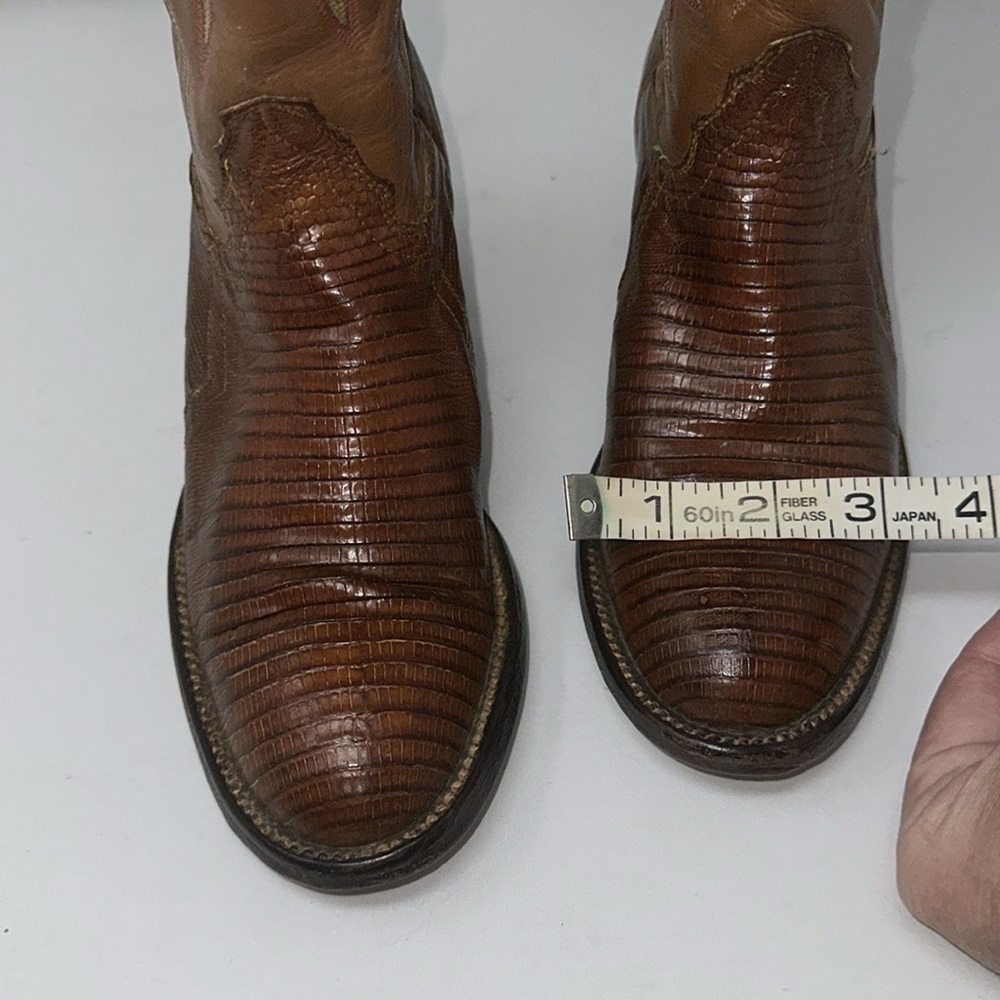Lizard skin cowboy boots size 4 1/2 B - Picture 2 of 9